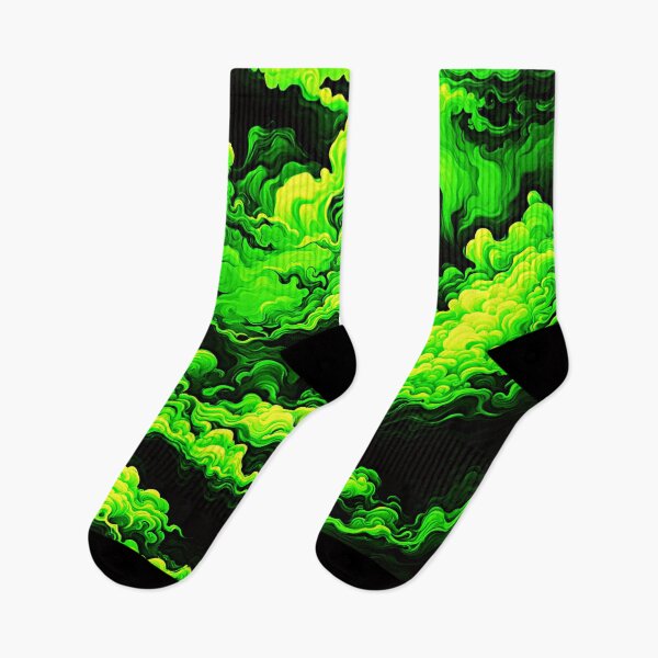 Item preview, Vibrant Lime Green Abstract Curly Clouds designed and sold by LangfordVenfour.