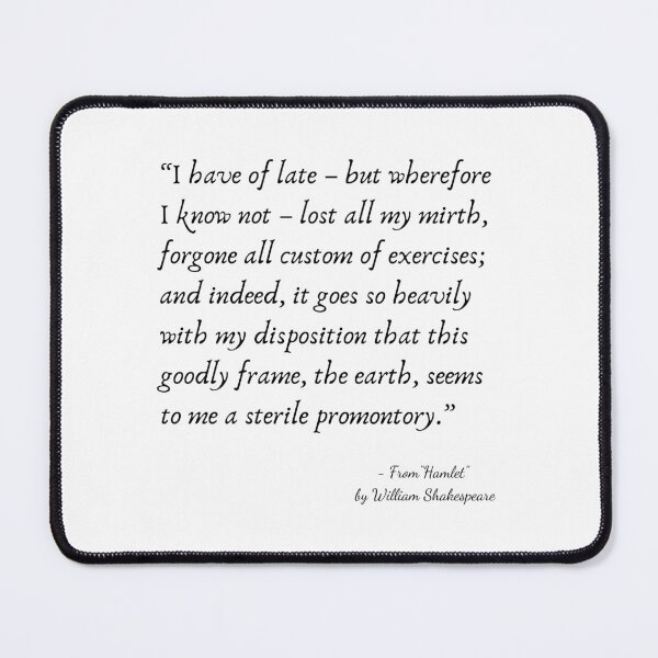 Item preview, A Quote from "Hamlet" by William Shakespeare designed and sold by Poemit.