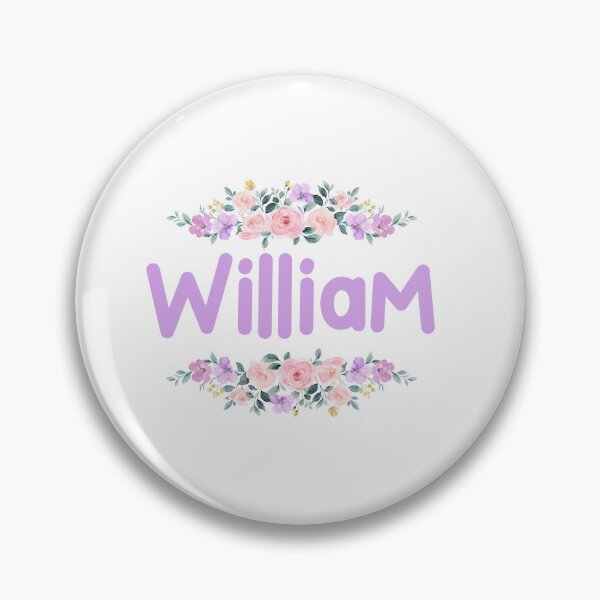 Item preview, Purple Flower William Name Label  designed and sold by NormadWorld.