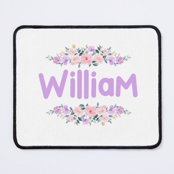 Item preview, Purple Flower William Name Label designed and sold by NormadWorld.