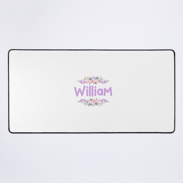 Item preview, Purple Flower William Name Label designed and sold by NormadWorld.