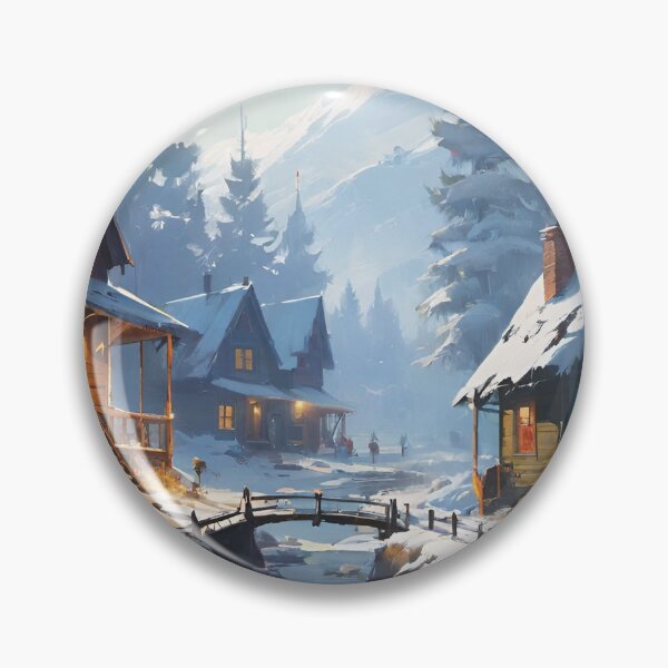 Item preview, snowy landscape designed and sold by seedsandgarden.