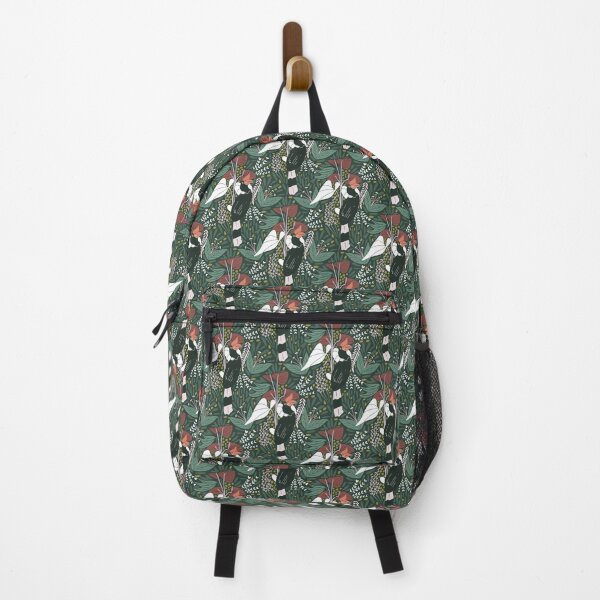 Item preview, hornbill birds and tropical plants in green designed and sold by tamongg14.