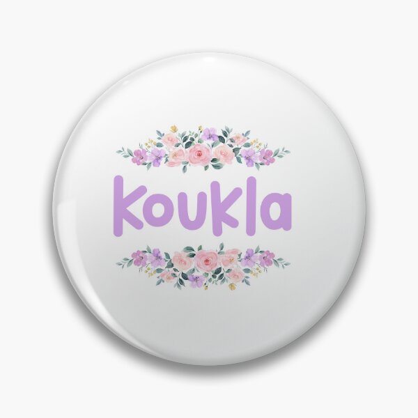 Item preview, Purple Flower Koukla Name Label designed and sold by NormadWorld.