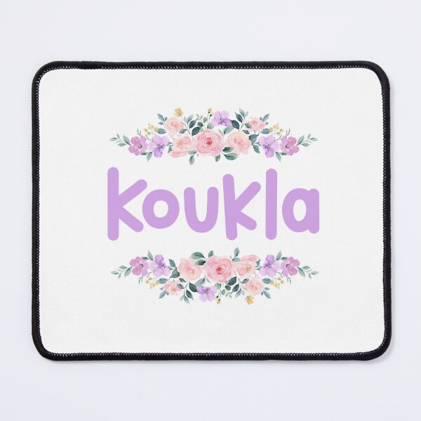 Item preview, Purple Flower Koukla Name Label designed and sold by NormadWorld.