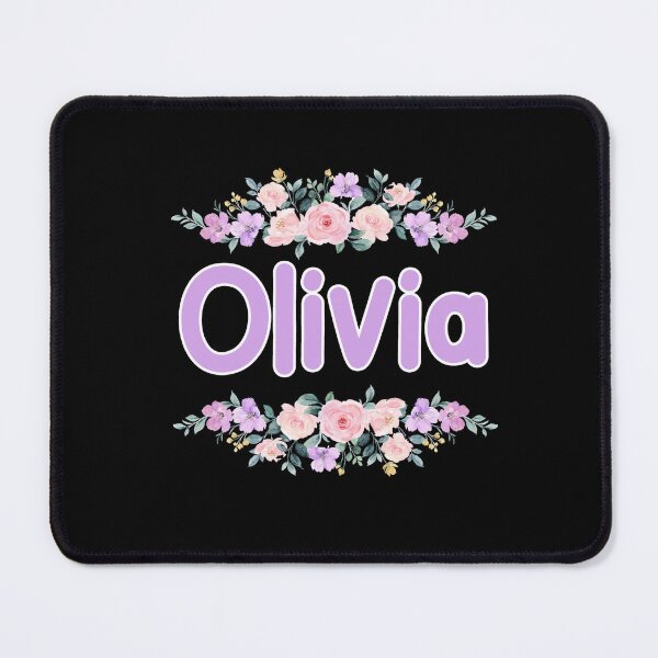 Item preview, Purple Flower Olivia Name Label (Black) designed and sold by NormadWorld.