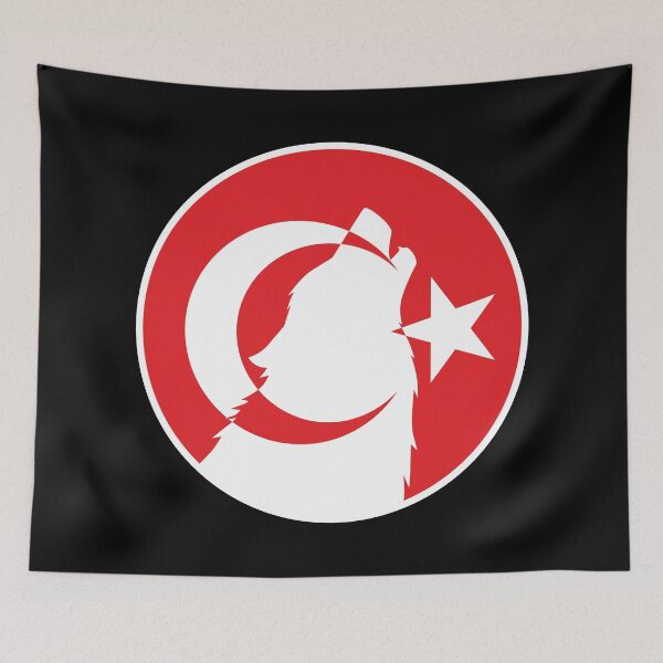 Item preview, Türkiye Wolf Turkish National Animal Flag designed and sold by FlagX.
