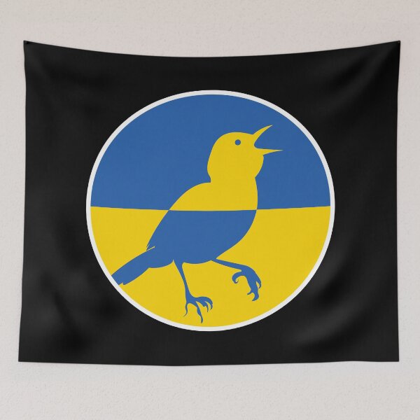 Item preview, Ukraine Nightingale Ukrainian National Animal Flag designed and sold by FlagX.
