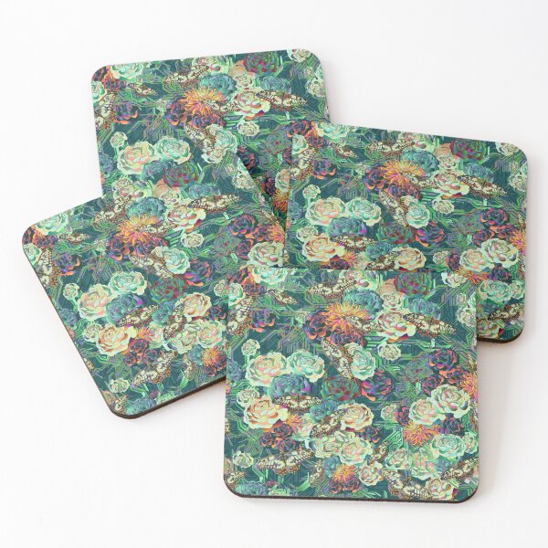 Item preview, japanese psychedelic chinoiserie butterfly garden floral designed and sold by Ruth Cadioli.