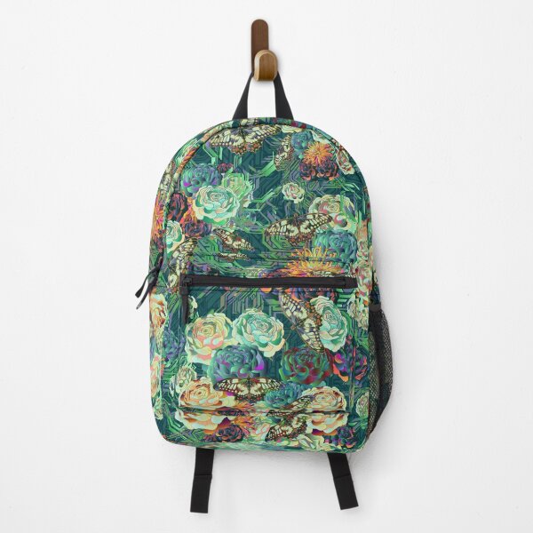 Item preview, japanese psychedelic chinoiserie butterfly garden floral designed and sold by Ruth Cadioli.