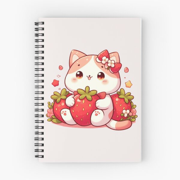 Item preview, A cute strawberry cat drawing designed and sold by asbno19.