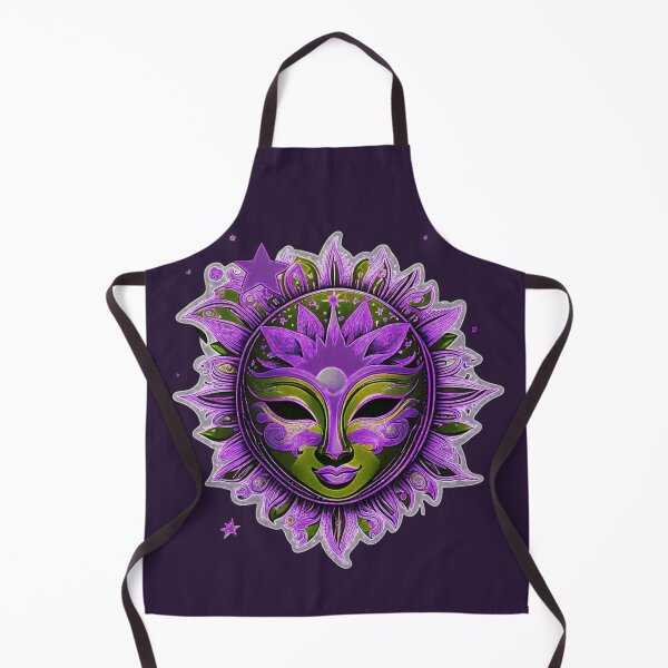 Item preview, Sticker mask Sun and Moon neon (violet-yellow). designed and sold by MirBer.