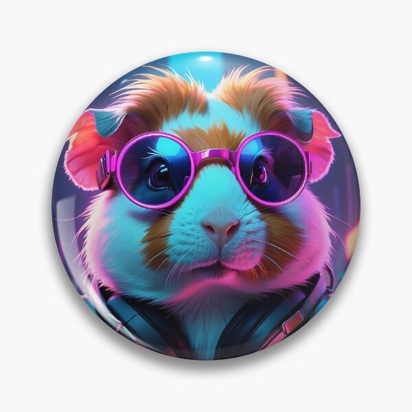 Item preview, Glowing Gizmo Hamster: Cute Rodent with Neon Tech Flair designed and sold by SCBlend.
