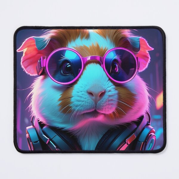 Item preview, Glowing Gizmo Hamster: Cute Rodent with Neon Tech Flair designed and sold by SCBlend.