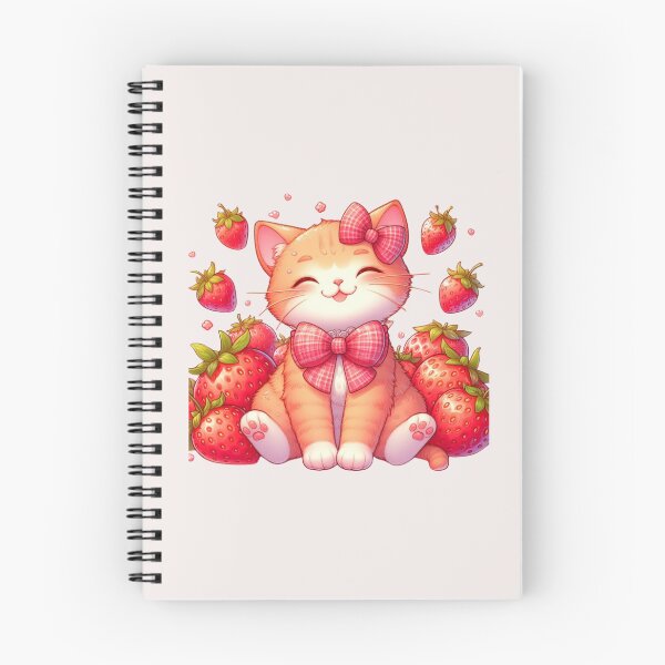 Item preview, A cute strawberry cat drawing designed and sold by asbno19.