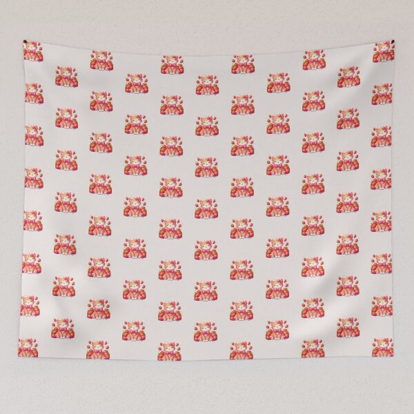 Item preview, A cute strawberry cat drawing designed and sold by asbno19.