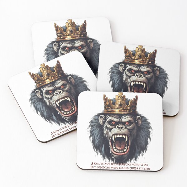 Item preview, Gorilla, crown. King is not just someone who wins, but someone who makes chess stylish designed and sold by Anastasiia Yurevych.