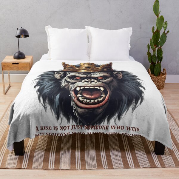 Item preview, Gorilla, crown. King is not just someone who wins, but someone who makes chess stylish designed and sold by Anastasiia Yurevych.