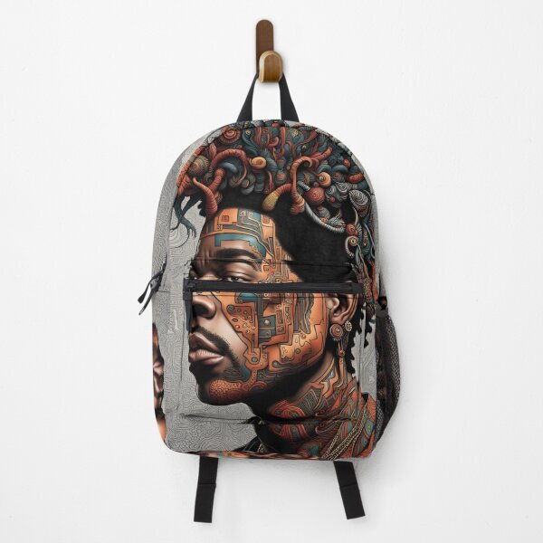 Item preview, Portrait of a man with dreadlocks and face tattoos designed and sold by Bright-Moonrise.