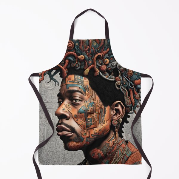 Item preview, Portrait of a man with dreadlocks and face tattoos designed and sold by Bright-Moonrise.