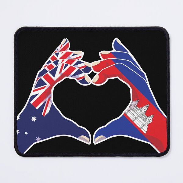 Item preview, Cambodian Cambodia Australian Australia Love Heart Peace designed and sold by FlagX.