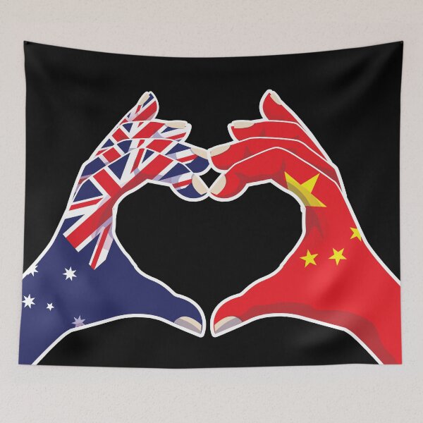 Item preview, Chinese China Australian Australia Love Heart Peace designed and sold by FlagX.