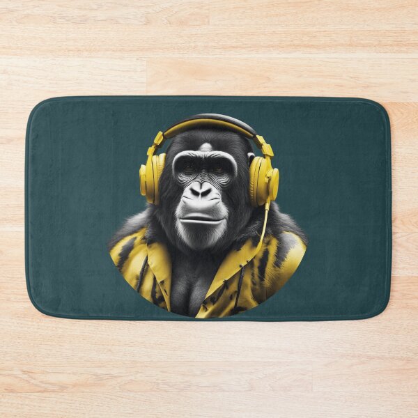 Item preview, Cool monkey with headphones designed and sold by KarakitAI.