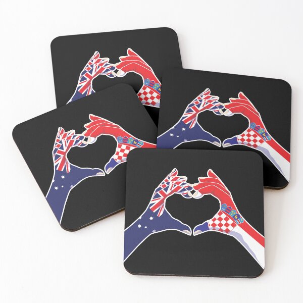 Artikelvorschau, Kroatisch Kroatien Australisch Australien Liebe Herz Frieden entworfen und verkauft von FlagX.