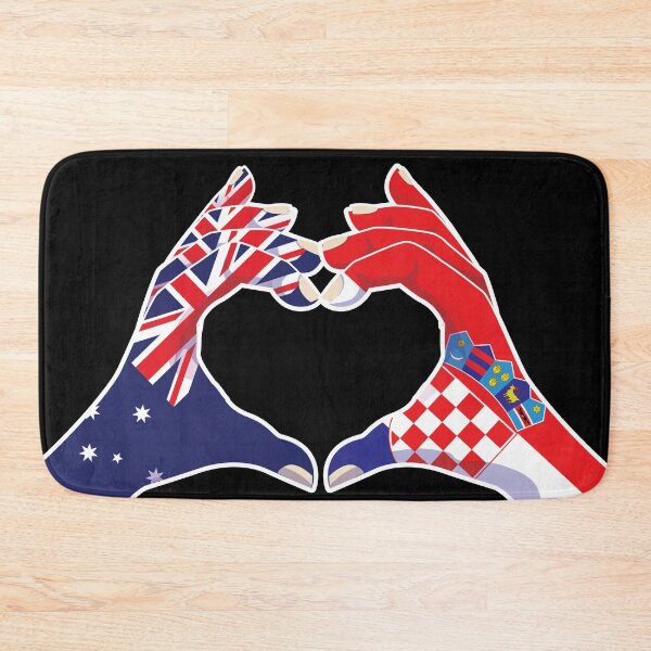 Artikelvorschau, Kroatisch Kroatien Australisch Australien Liebe Herz Frieden entworfen und verkauft von FlagX.