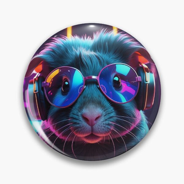 Item preview, Glowing Gizmo Hamster: Cute Rodent with Neon Tech Vibes designed and sold by SCBlend.