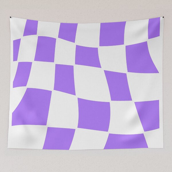Item preview, cuadrados irregulares de color blanco y púrpura  designed and sold by ArtKar.