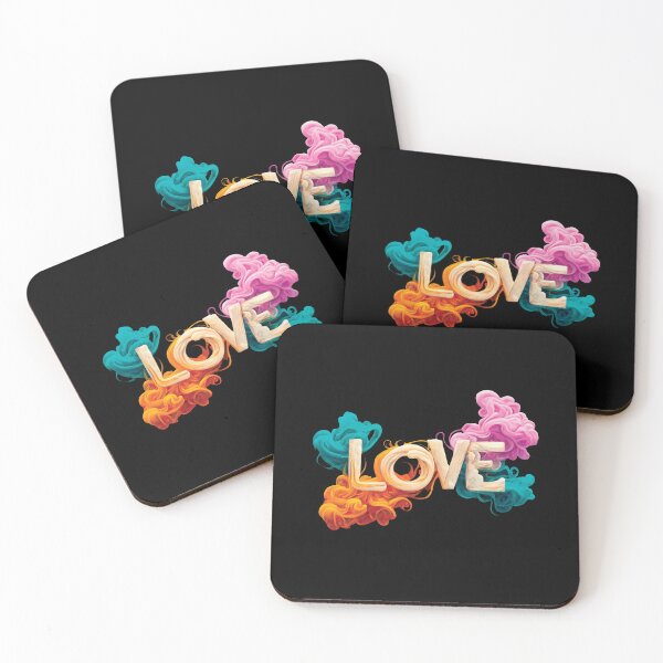 Item preview, The inscription LOVE in colorful liquid designed and sold by HarridanCreates.
