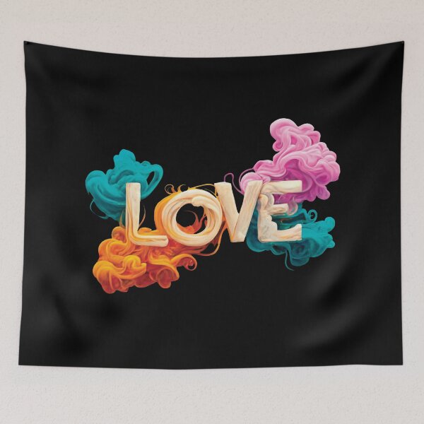 Item preview, The inscription LOVE in colorful liquid designed and sold by HarridanCreates.