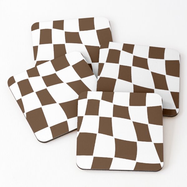 Item preview, cuadrados irregulares color blanco y café designed and sold by ArtKar.