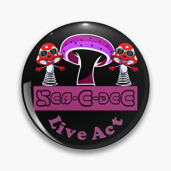 Item preview, Seb-E-deE Live Act - Happy Cool Mushrooms in Sunglasses - Band Logo, Pink, Purple, Red designed and sold by PsyStudioShop.