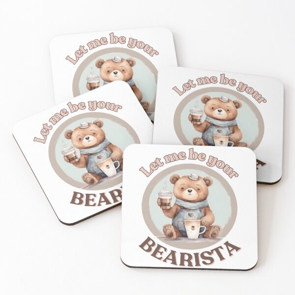 Item preview, Let me be your bearista - bear with coffe cup designed and sold by Drawmecute.