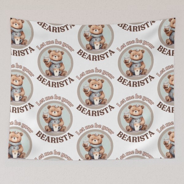 Item preview, Let me be your bearista - bear with coffe cup designed and sold by Drawmecute.