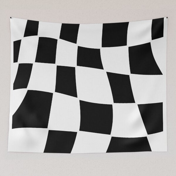 Item preview, cuadrados irregulares color blanco y negro designed and sold by ArtKar.