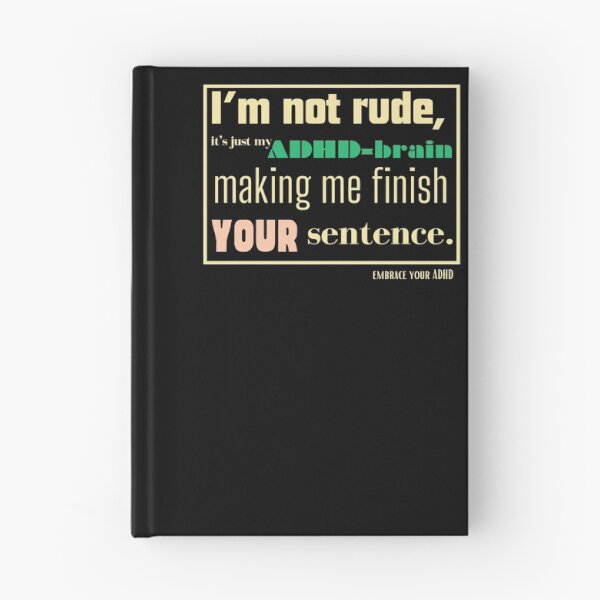 Item preview, not rude adhd brain designed and sold by Alex-Amin-Art.