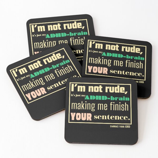 Item preview, not rude adhd brain designed and sold by Alex-Amin-Art.