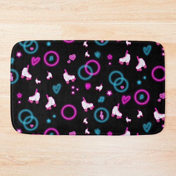 Item preview, Neon Glow Roller Skating Pink, Blue & Black Pattern designed and sold by idovedesign.