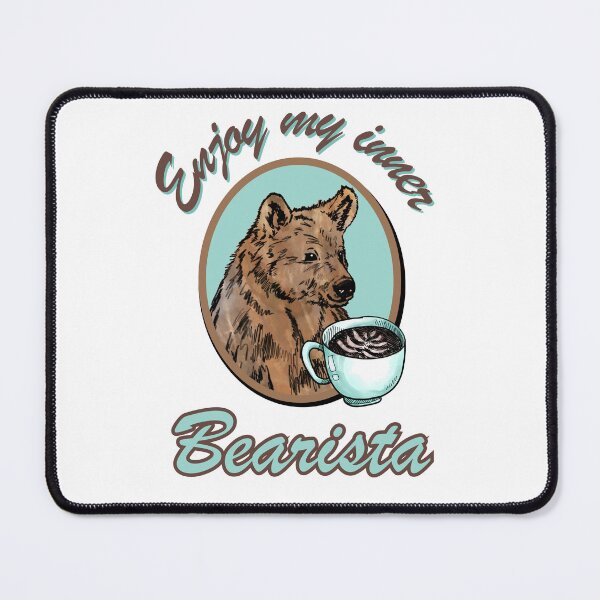 Item preview, Enjoy my inner bearista - bear with coffe cup designed and sold by Drawmecute.