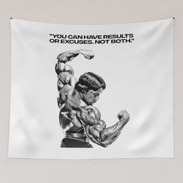 Item preview, Arnold Schwarzenegger "You can have results or excuses. Not both". Fan art  designed and sold by HuzaifaNaveedh.