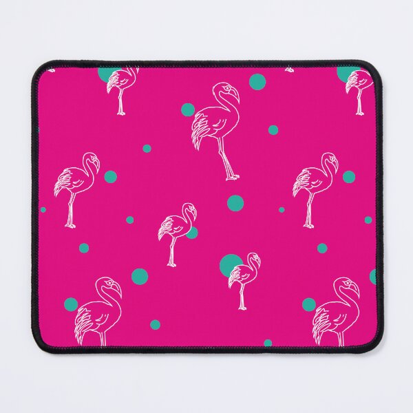 Item preview, Flamingo with dots pink/turquoise designed and sold by Mira Genzlinger.