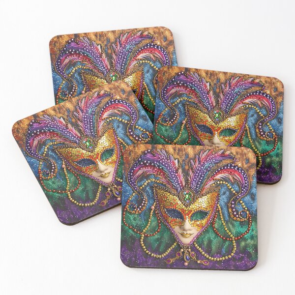 Item preview, Ornate Hearthstone abstract Mardi Gras mask designed and sold by dcrc.
