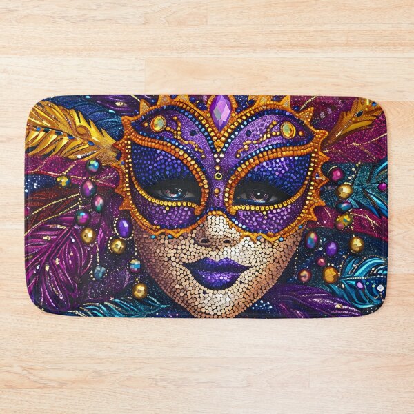 Item preview, ornate hearthstone abstract mardi gras mask designed and sold by dcrc.