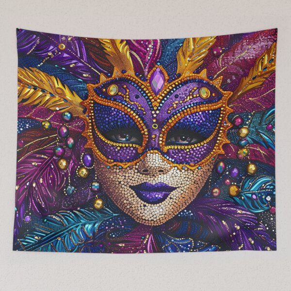 Item preview, ornate hearthstone abstract mardi gras mask designed and sold by dcrc.