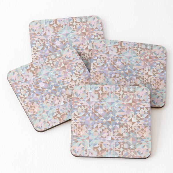 Item preview, pastel gem facets abstract hand drawn geometric shapes aztec mirage texture designed and sold by Ruth Cadioli.