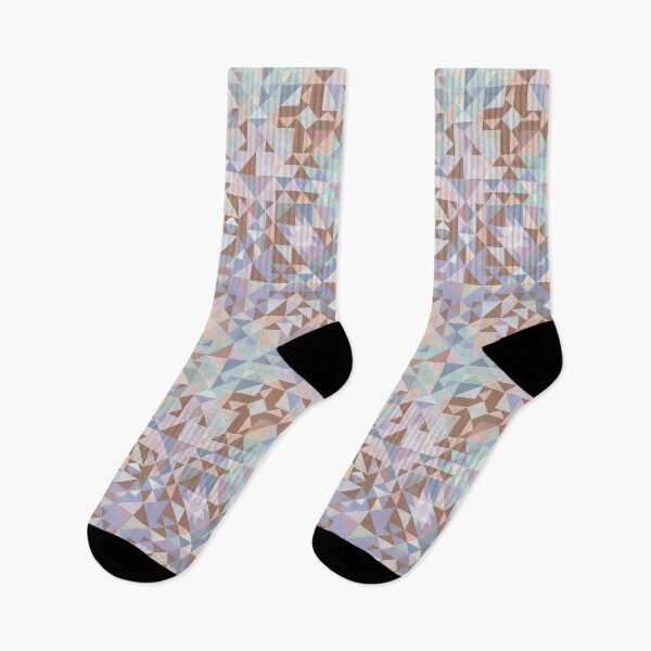 Item preview, pastel gem facets abstract hand drawn geometric shapes aztec mirage texture designed and sold by Ruth Cadioli.