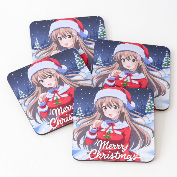 Item preview, Cute Anime girl wishing Merry Christmas - 1 designed and sold by StellaArtz.